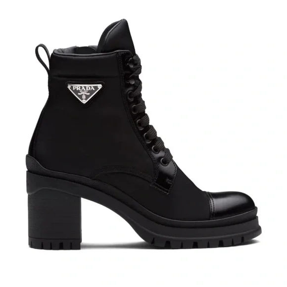 Prada with box nylon new booties, black size 36.